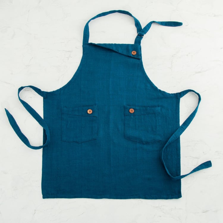Colour Connect Solid Aprons - Cotton - Apron 60 cm x 74 cm -Blue