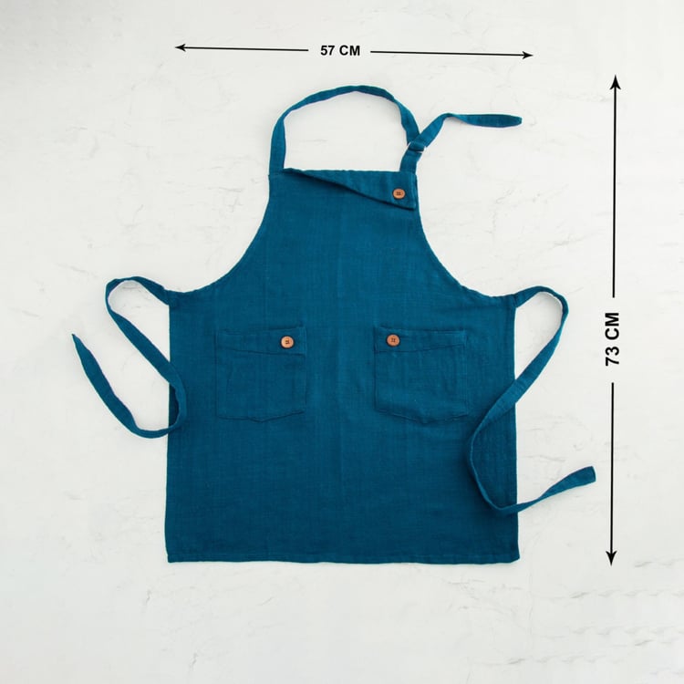 Colour Connect Solid Aprons - Cotton - Apron 60 cm x 74 cm -Blue
