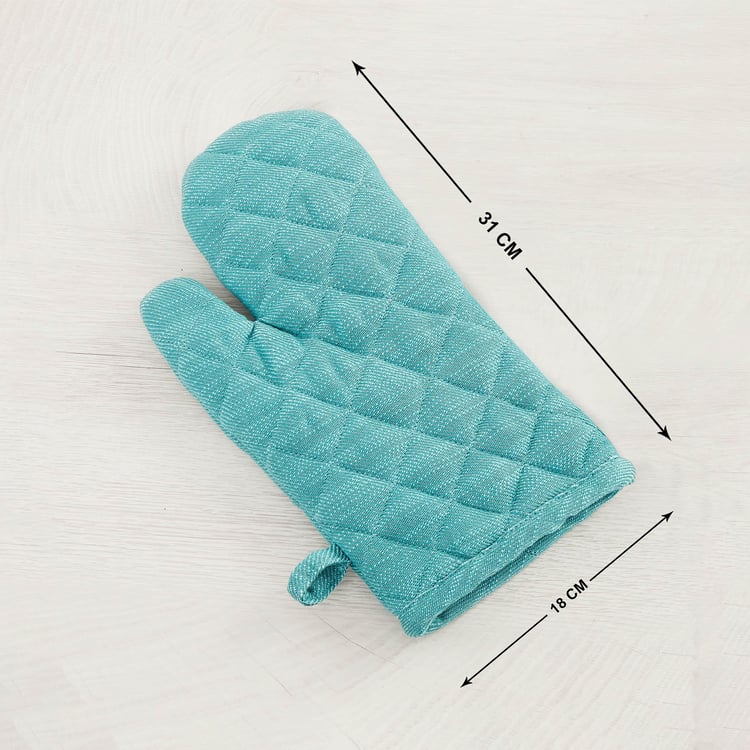 Colour Connect Solid Mitten - Cotton - Mitten 31 cm  L x 18 cm  W -Blue