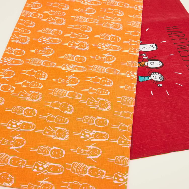 Happiness Printed Table Runner - 33 x 182 cm