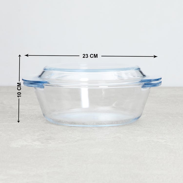 BOROSIL Round Casseroles with Lid - Set of 2