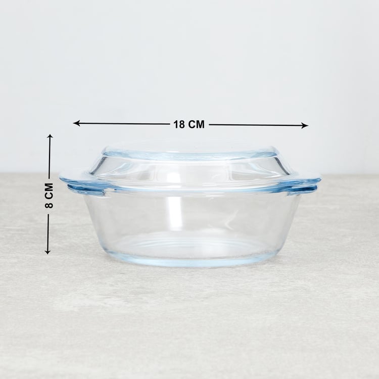 BOROSIL Round Casseroles with Lid - Set of 2