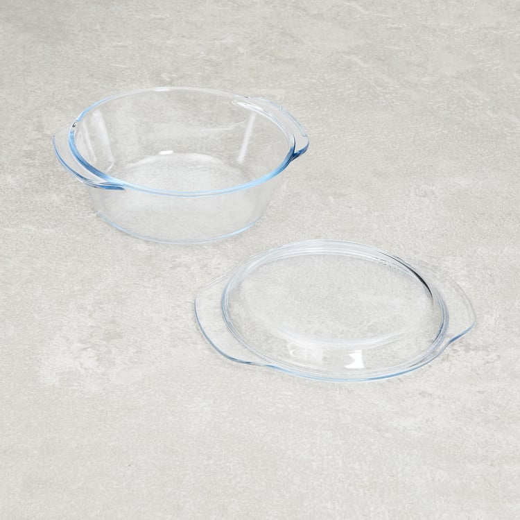 BOROSIL Round Casseroles with Lid - Set of 2