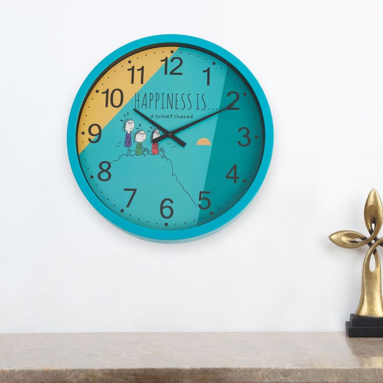 Buy Happiness Shared Sunset Print Wall Clock from Home Centre at just ...