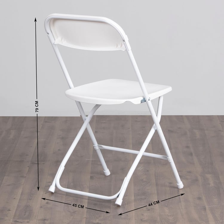 Emma Metal Folding Chair - White