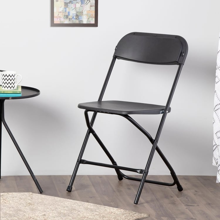 Emma Metal Folding Chair - Black