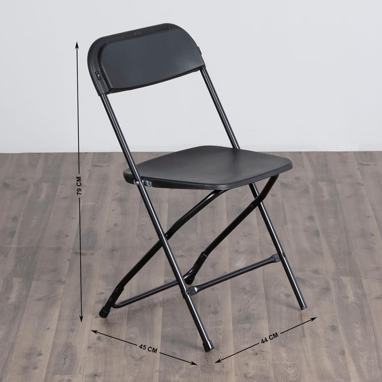 Emma Metal Folding Chair - Black