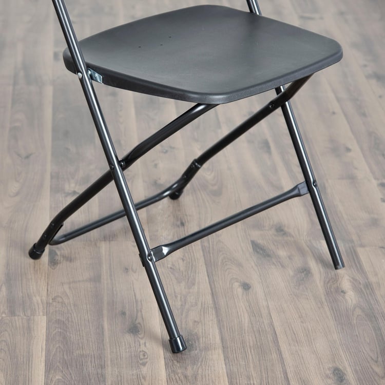 Emma Metal Folding Chair - Black