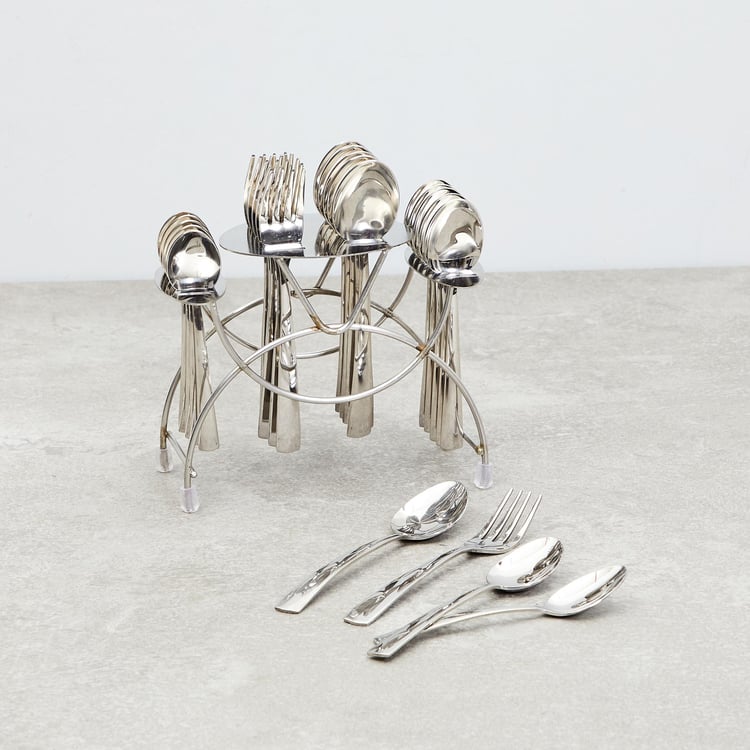 FNS Solo 24-Pc. Hanging Cutlery Set with Stand