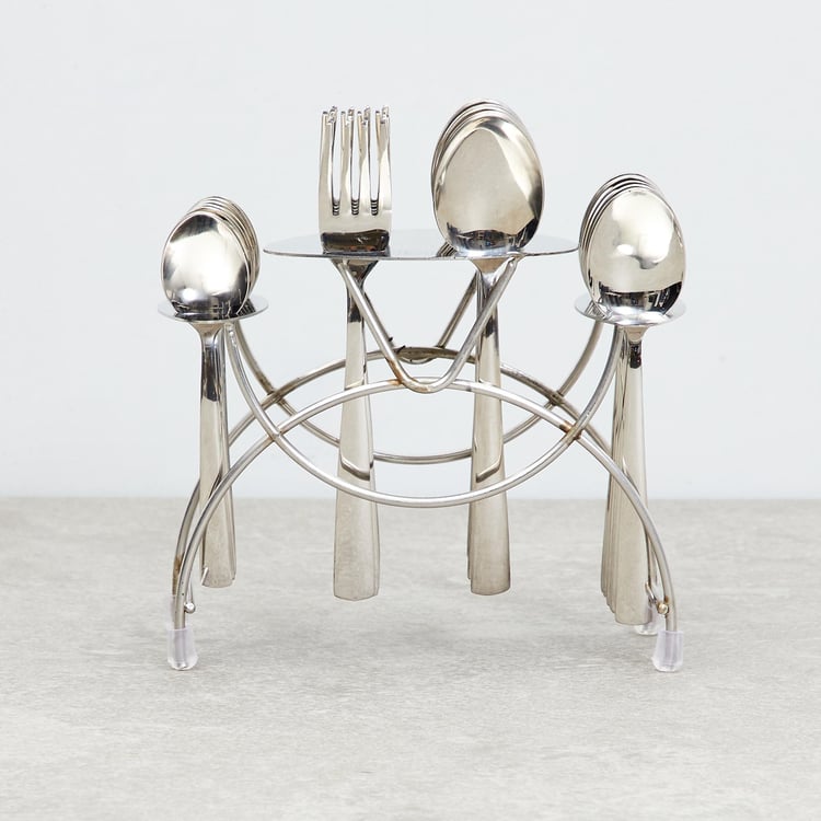 FNS Solo 24-Pc. Hanging Cutlery Set with Stand