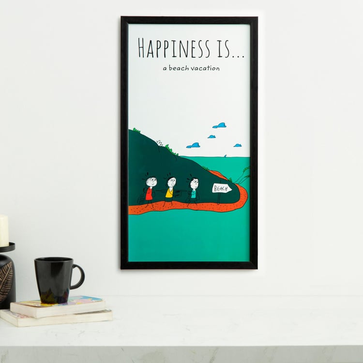 Happiness Beach Vacation - Photo Frame - 35 X 65 cm