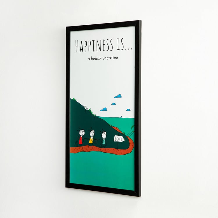 Happiness Beach Vacation - Photo Frame - 35 X 65 cm