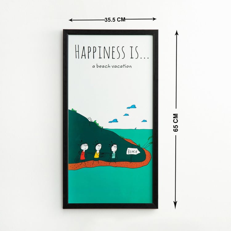 Happiness Beach Vacation - Photo Frame - 35 X 65 cm