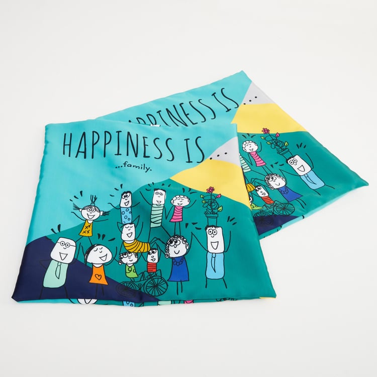Happiness Cushion Covers - Set of 2 - 40 x 40 cm