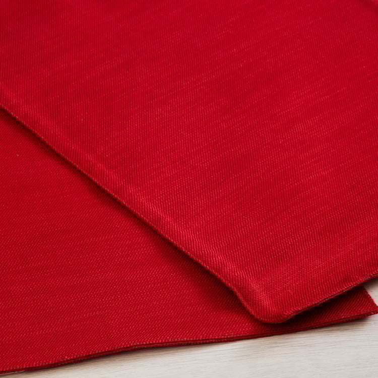 Colour Connect Solid Runner - Cotton - Table Runner 120 cm  L x 33 cm  W -Red