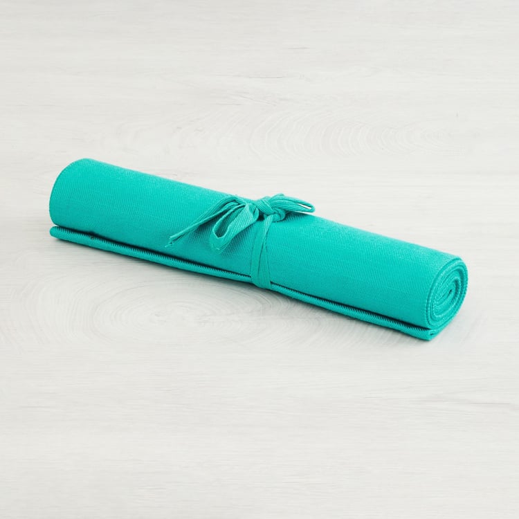 Colour Connect Solid Runner - Cotton Blend - Runner 122 cm  L x 34 cm  W -Blue