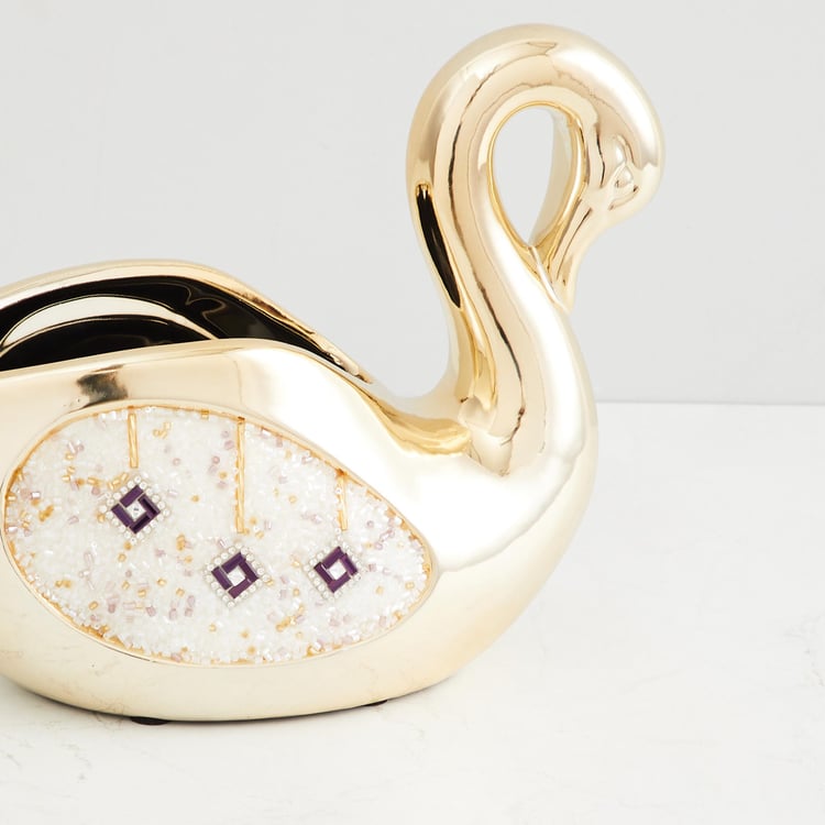 Splendid Beaded Swan-Shaped Figurine