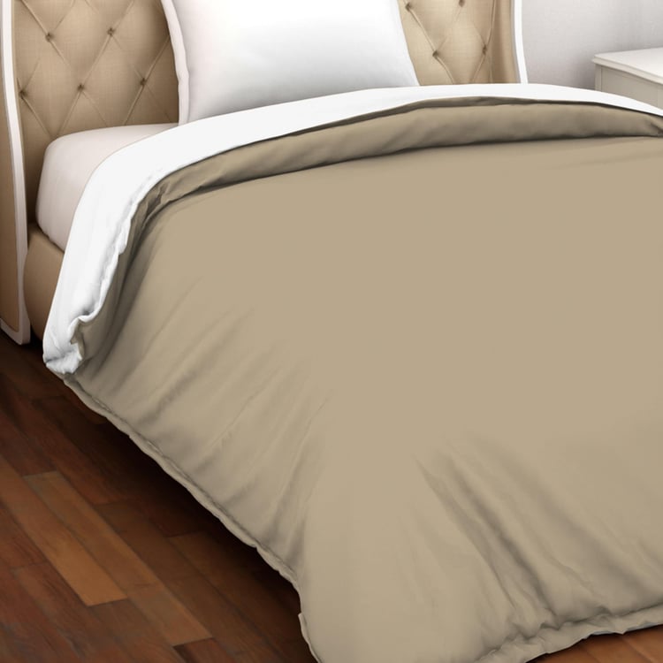 Spaces  Active Hygro Taupe Cotton Single Duvet Cover - 60X88Cm