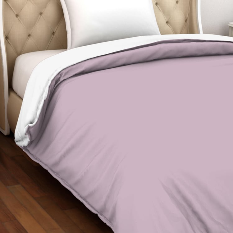 SPACES Hygro Purple Solid Cotton Single Duvet Cover - 152x223cm