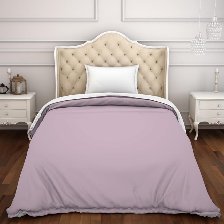 SPACES Hygro Purple Solid Cotton Single Duvet Cover - 152x223cm