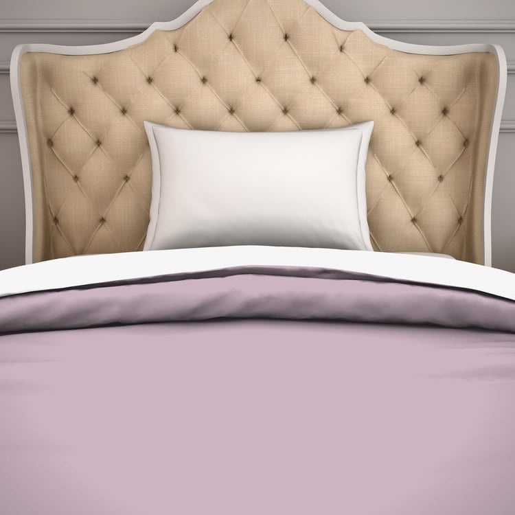 SPACES Hygro Purple Solid Cotton Single Duvet Cover - 152x223cm