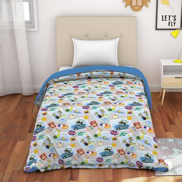 Spaces  Essentials Printed Single Bed Dohar - 152 X 220 Cm