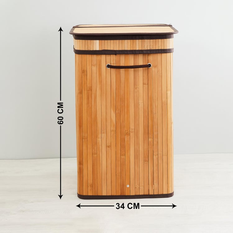 Wilton Bamboo Square Laundry Hamper