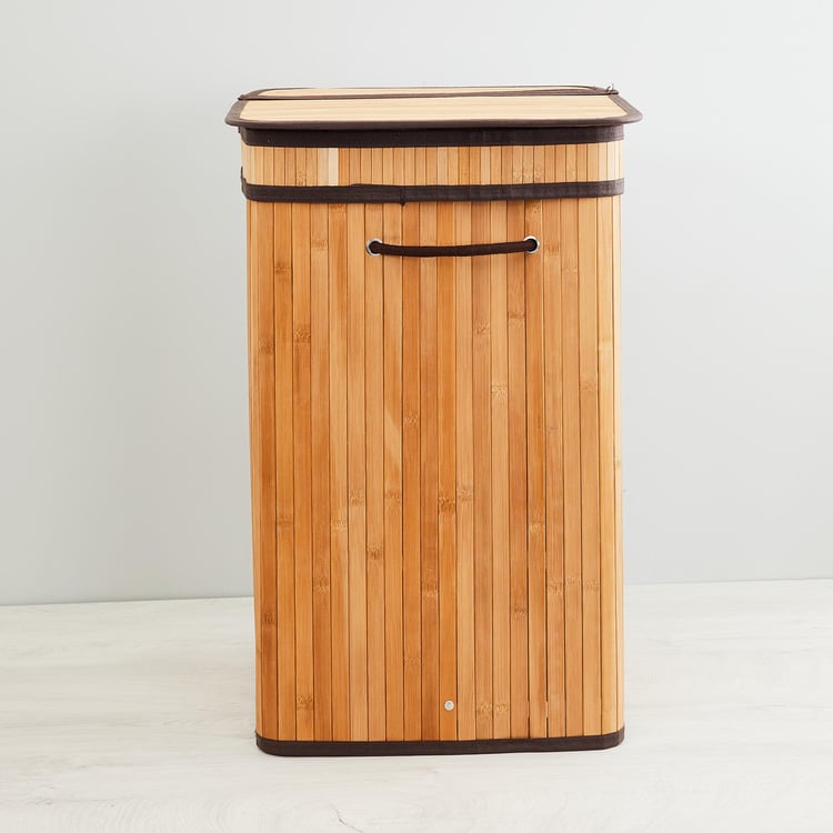 Wilton Bamboo Square Laundry Hamper