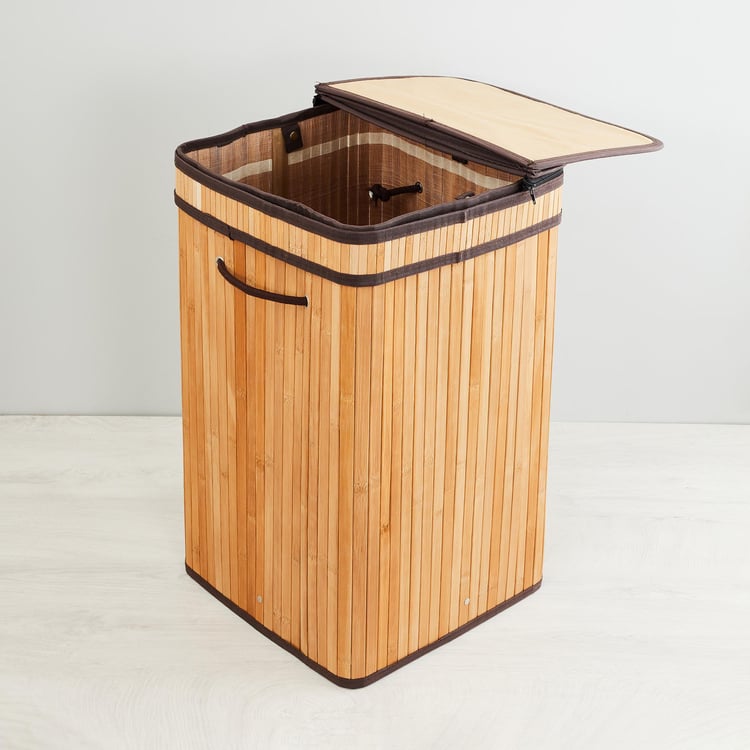 Wilton Bamboo Square Laundry Hamper