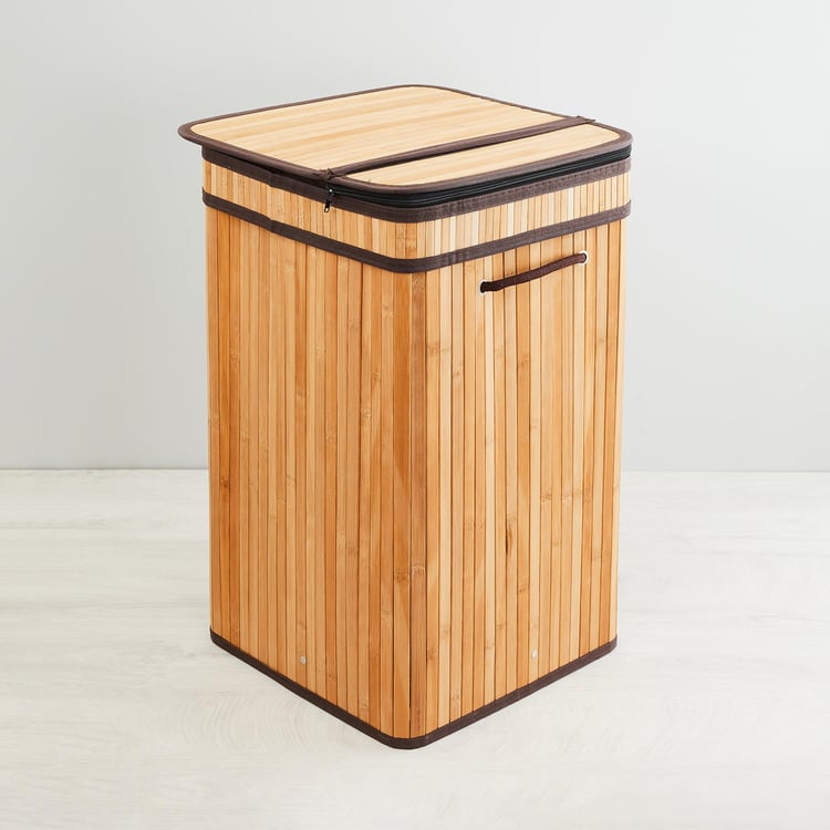 Wilton Bamboo Square Laundry Hamper