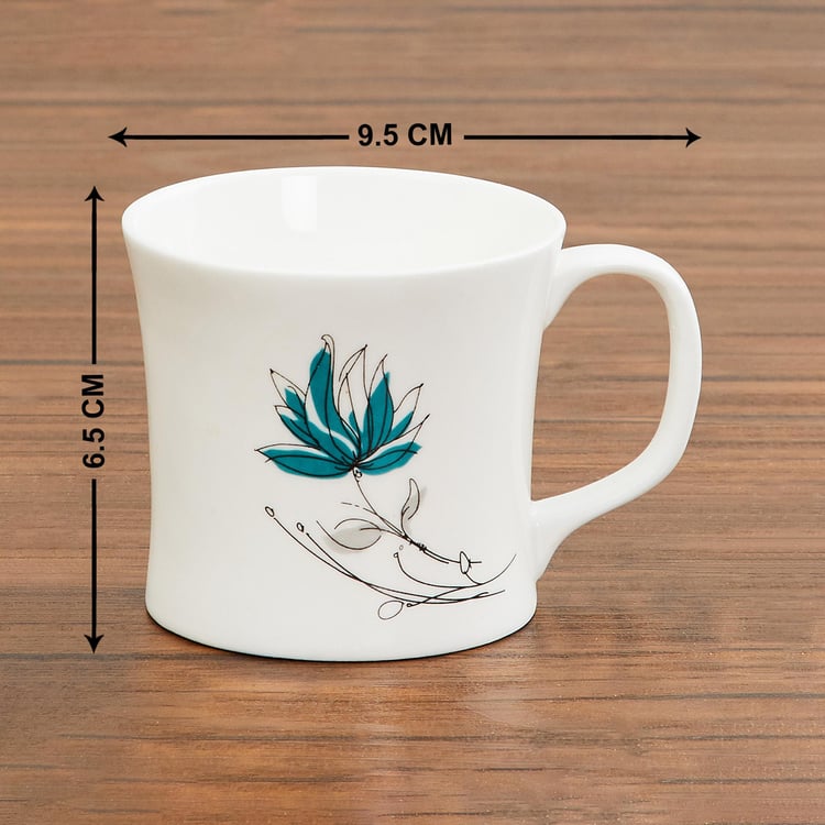 Corsica Corvus Set of 4 Bone China Coffee Mugs - 130ml