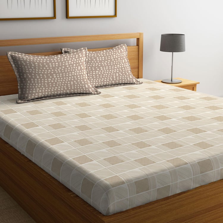 PORTICO Hastag Printed 3-Pc. King Size Fitted Sheet- 198 X 182 cm