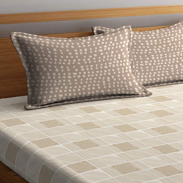 PORTICO Hastag Printed 3-Pc. King Size Fitted Sheet- 198 X 182 cm