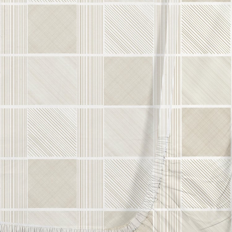 PORTICO Hastag Printed 3-Pc. King Size Fitted Sheet- 198 X 182 cm