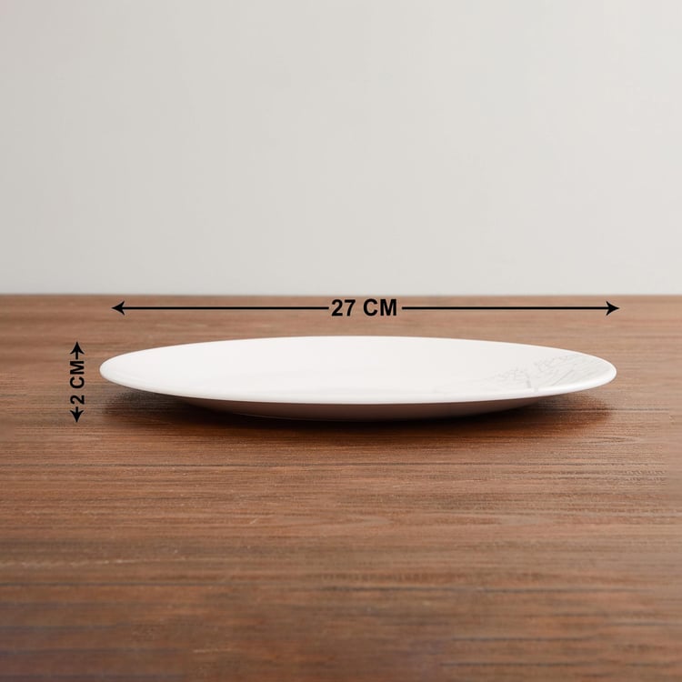 Corsica Spinel Set of 4 Melamine Floral Print Dinner Plates - 27cm