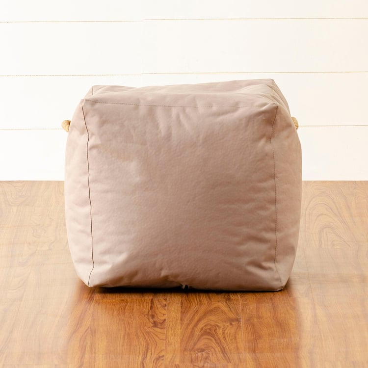 Camilla Fabric Pouffe - Beige