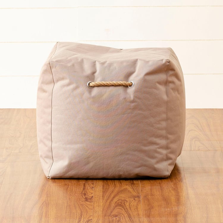 Camilla Fabric Pouffe - Beige