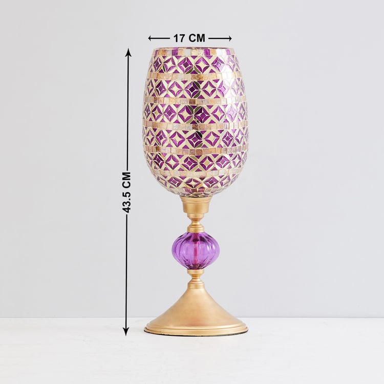 Splendid Textured Hurricane Lamp
