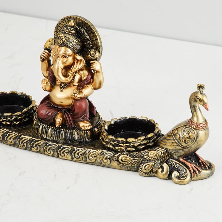 HOMECENTER Ganesha Peacock T-Light Holder