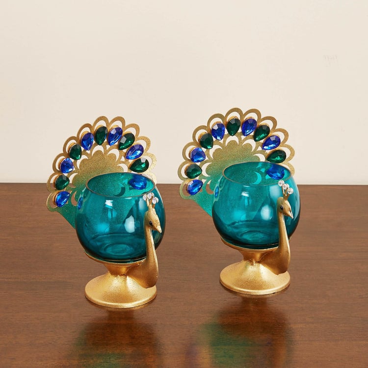 Mayur Metal Set of 2 Votive Holders