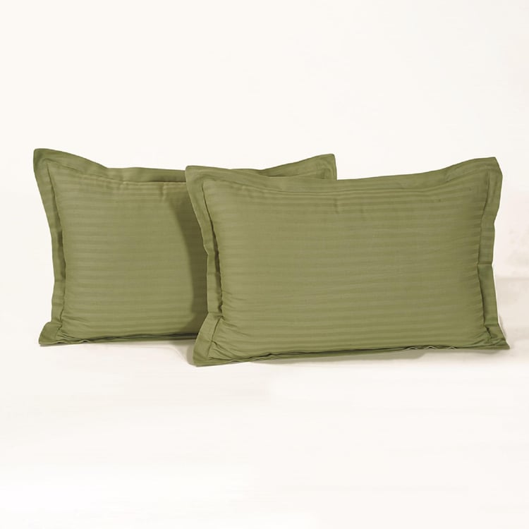SWAYAM 2-Piece Striped Pillow Covers