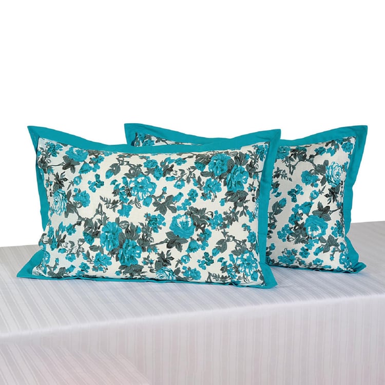 SWAYAM Floral Print 2-Pc. Pillow Covers- 46 X 71 cm
