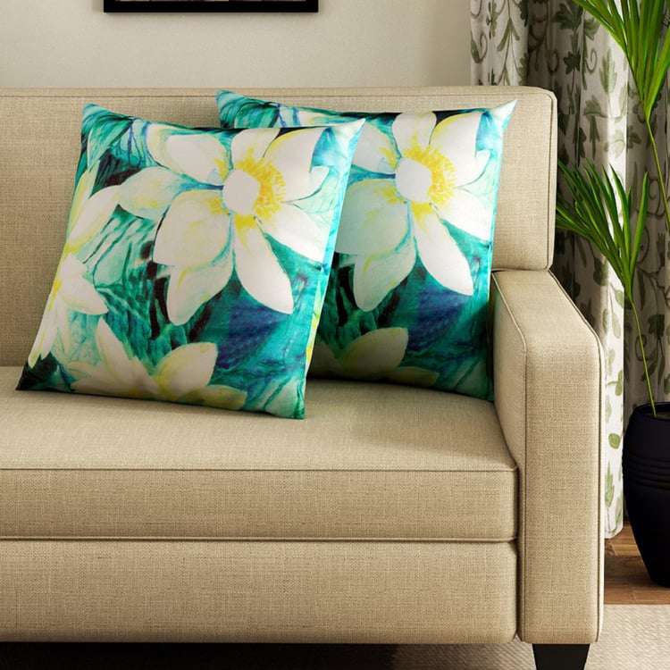 Buy SWAYAM Floral Print Cushion Covers Set of 40 x 40 cms