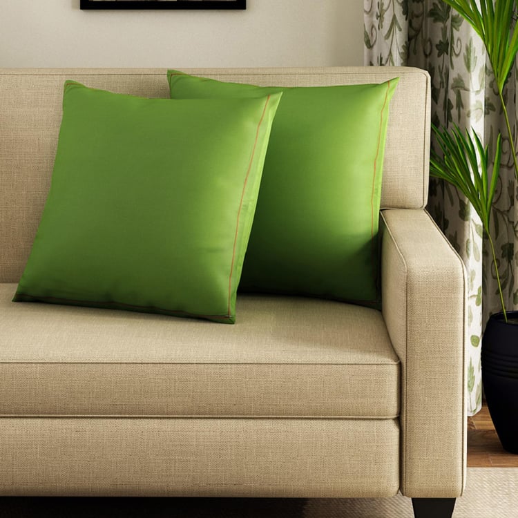 SWAYAM Solid Cushion Covers - Set of 2 - 60 X 60 cm