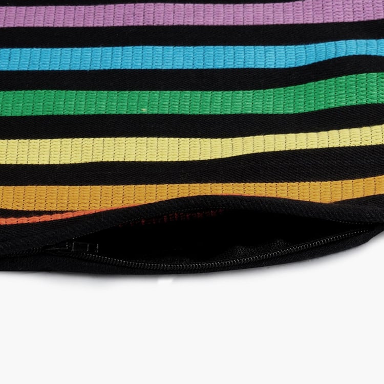 SWAYAM Striped Cushion Covers - Set of 5 - 60 X 60 cm