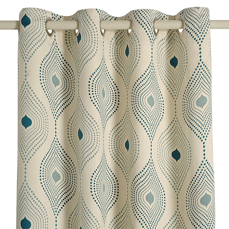 SWAYAM Printed Semi-Blackout Door Curtain- 137 X 228 cm