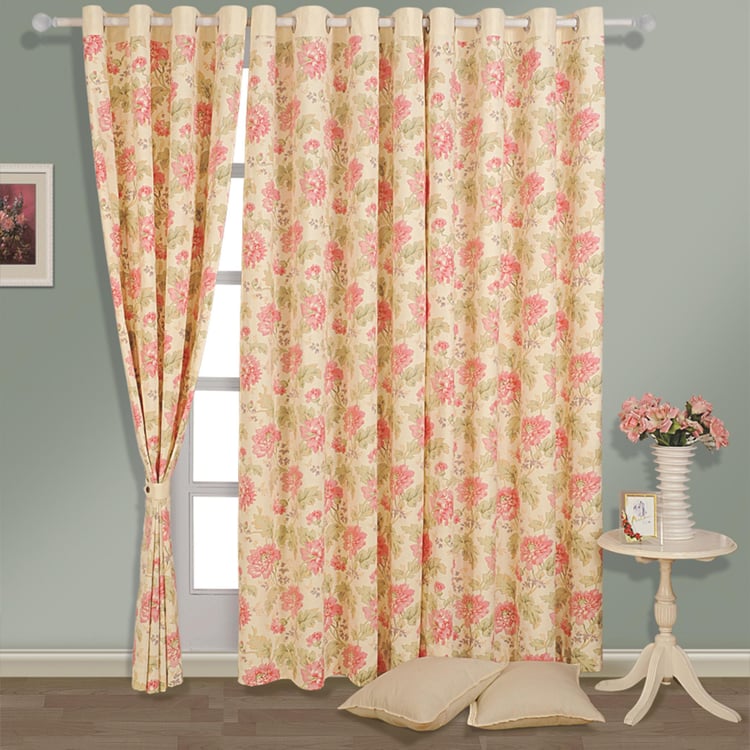 SWAYAM Floral Print Door Curtain - 137 x 274 cm
