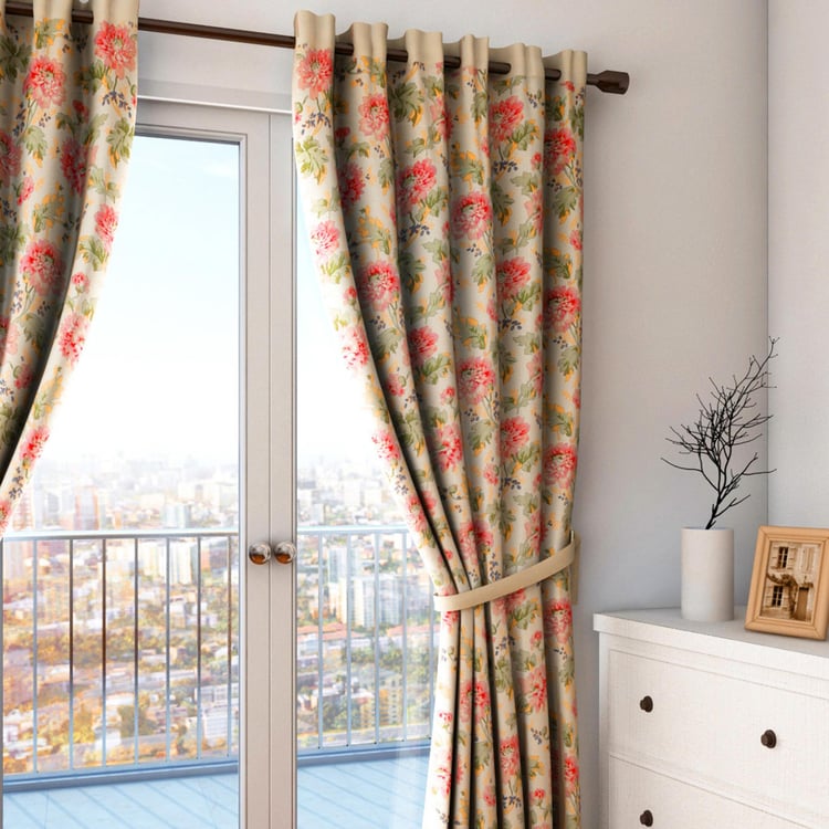 SWAYAM Floral Print Door Curtain - 137 x 274 cm