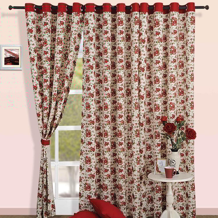 SWAYAM Printed Semi-Blackout Long Door Curtain- 137 X 274 cm