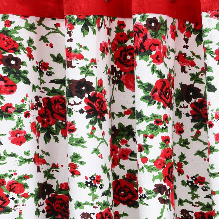 SWAYAM Printed Semi-Blackout Long Door Curtain- 137 X 274 cm